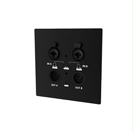 ZOBO 会议室系统 FreeNet-A全网络化音频FN-A22D/P 2进2出墙面式接口